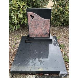 Cinéraire n°1 en NOIR FIN ET ROSE D'ALVA