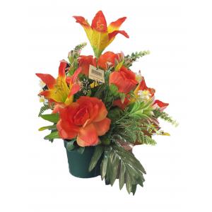 Coupe en fleurs artificielles