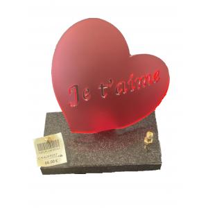 Plaque en plexiglass coeur