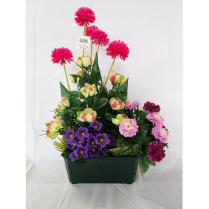 Jardinière fleurs artificielles